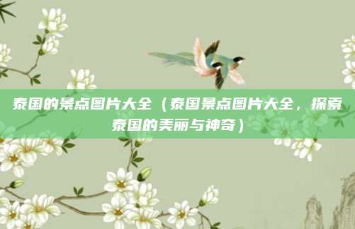 泰国的景点图片大全(泰国景点图片大全,探索泰国的美丽与神奇)