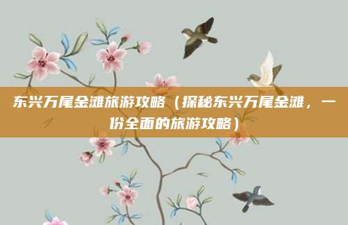 东兴万尾金滩旅游攻略(探秘东兴万尾金滩,一份全面的旅游攻略)