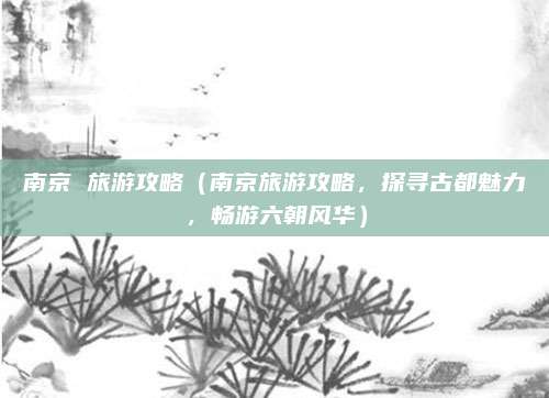 南京 旅游攻略(南京旅游攻略,探寻古都魅力,畅游六朝风华)
