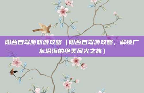 阳西自驾游旅游攻略(阳西自驾游攻略,解锁广东沿海的绝美风光之旅)