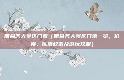 南昌各大景区门票（南昌各大景区门票一览，价格、优惠政策及游玩攻略）