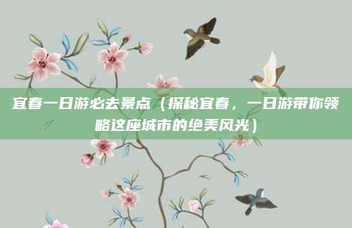宜春一日游必去景点(探秘宜春,一日游带你领略这座城市的绝美风光)