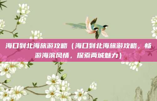 海口到北海旅游攻略（海口到北海旅游攻略，畅游海滨风情，探索两城魅力）