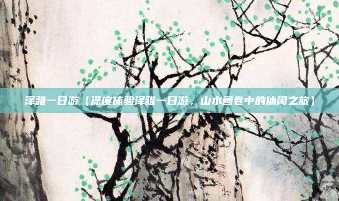 泽雅一日游(深度体验泽雅一日游,山水画卷中的休闲之旅)