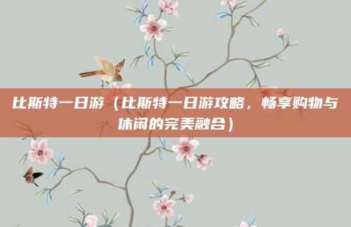比斯特一日游（比斯特一日游攻略，畅享购物与休闲的完美融合）