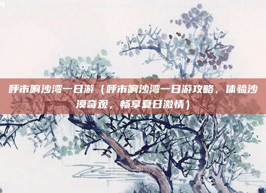呼市响沙湾一日游(呼市响沙湾一日游攻略,体验沙漠奇观,畅享夏日激情)