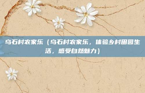 乌石村农家乐（乌石村农家乐，体验乡村田园生活，感受自然魅力）