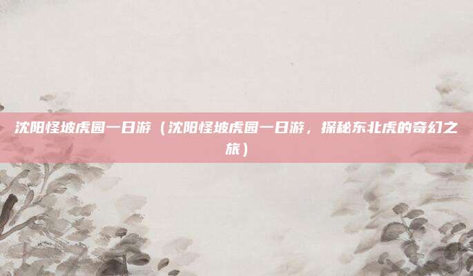 沈阳怪坡虎园一日游（沈阳怪坡虎园一日游，探秘东北虎的奇幻之旅）