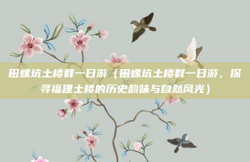 田螺坑土楼群一日游（田螺坑土楼群一日游，探寻福建土楼的历史韵味与自然风光）