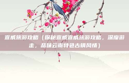 宣威旅游攻略（探秘宣威宣威旅游攻略，深度游走，品味云南特色古镇风情）