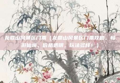 龙鼎山风景区门票(龙鼎山风景区门票攻略,畅游仙境,价格透明,玩法多样!)