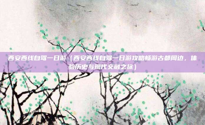 西安西线自驾一日游(西安西线自驾一日游攻略畅游古都周边,体验历史与现代交融之旅)