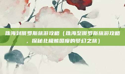 珠海到俄罗斯旅游攻略(珠海至俄罗斯旅游攻略,探秘北极熊国度的梦幻之旅)
