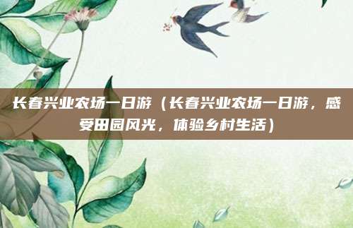 长春兴业农场一日游(长春兴业农场一日游,感受田园风光,体验乡村生活)