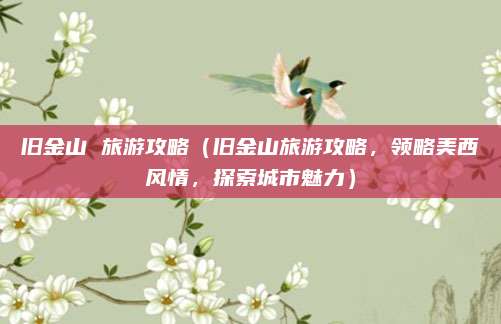 旧金山 旅游攻略(旧金山旅游攻略,领略美西风情,探索城市魅力)
