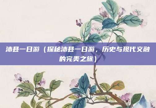 沛县一日游（探秘沛县一日游，历史与现代交融的完美之旅）
