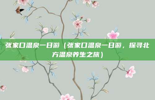 张家口温泉一日游(张家口温泉一日游,探寻北方温泉养生之旅)