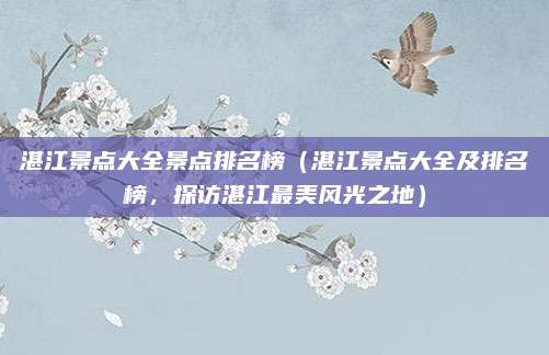 湛江景点大全景点排名榜(湛江景点大全及排名榜,探访湛江最美风光之地)