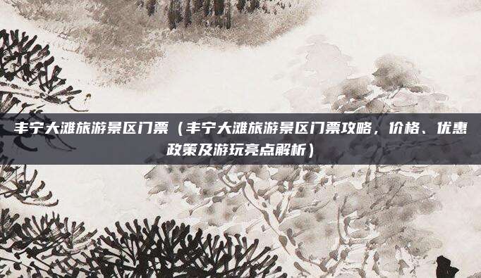 丰宁大滩旅游景区门票(丰宁大滩旅游景区门票攻略,价格、优惠政策及游玩亮点解析)