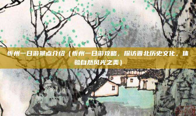 忻州一日游景点介绍(忻州一日游攻略,探访晋北历史文化,体验自然风光之美)