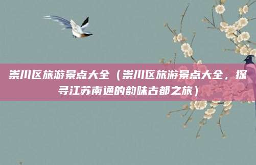 崇川区旅游景点大全(崇川区旅游景点大全,探寻江苏南通的韵味古都之旅)