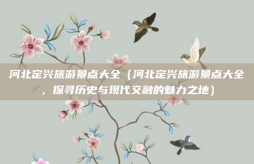 河北定兴旅游景点大全(河北定兴旅游景点大全,探寻历史与现代交融的魅力之地)