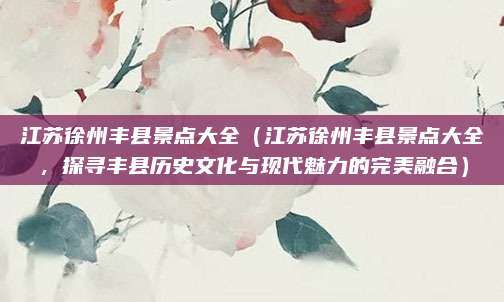 江苏徐州丰县景点大全(江苏徐州丰县景点大全,探寻丰县历史文化与现代魅力的完美融合)