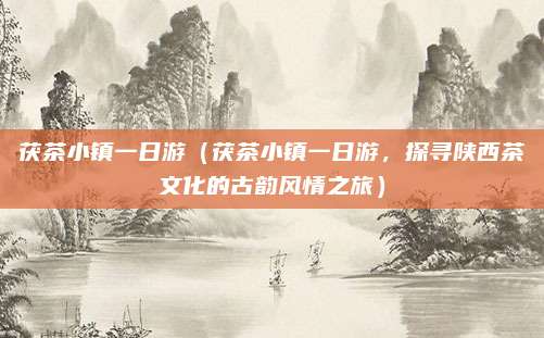 茯茶小镇一日游（茯茶小镇一日游，探寻陕西茶文化的古韵风情之旅）