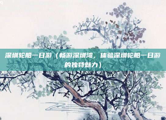 深圳轮船一日游(畅游深圳湾,体验深圳轮船一日游的独特魅力)