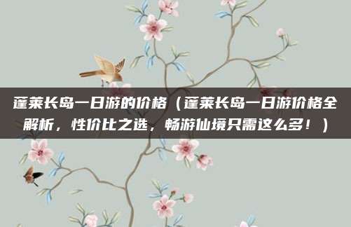 蓬莱长岛一日游的价格(蓬莱长岛一日游价格全解析,性价比之选,畅游仙境只需这么多!)