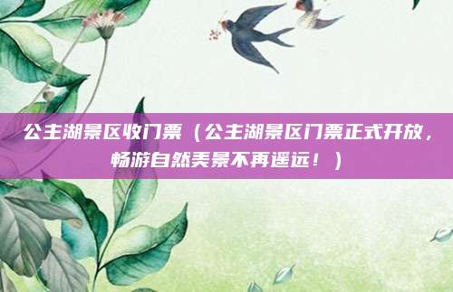 公主湖景区收门票(公主湖景区门票正式开放,畅游自然美景不再遥远!)