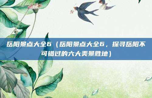 岳阳景点大全6(岳阳景点大全6,探寻岳阳不可错过的六大美景胜地)