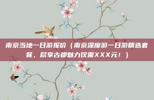 南京当地一日游报价(南京深度游一日游精选套餐,尽享古都魅力仅需XXX元!)