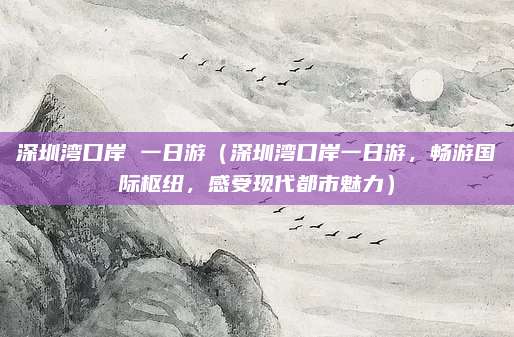 深圳湾口岸 一日游(深圳湾口岸一日游,畅游国际枢纽,感受现代都市魅力)