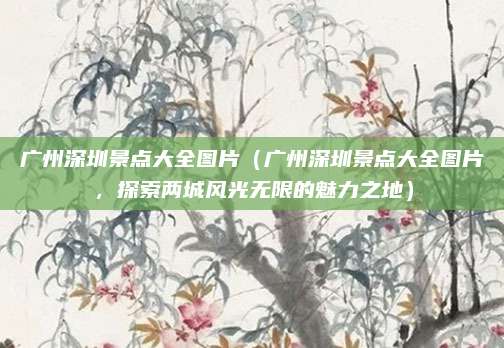 广州深圳景点大全图片（广州深圳景点大全图片，探索两城风光无限的魅力之地）