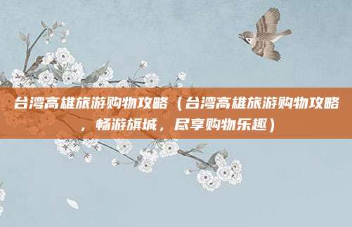 台湾高雄旅游购物攻略(台湾高雄旅游购物攻略,畅游旗城,尽享购物乐趣)