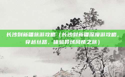 长沙到新疆旅游攻略(长沙到新疆深度游攻略,穿越丝路,体验异域风情之旅)