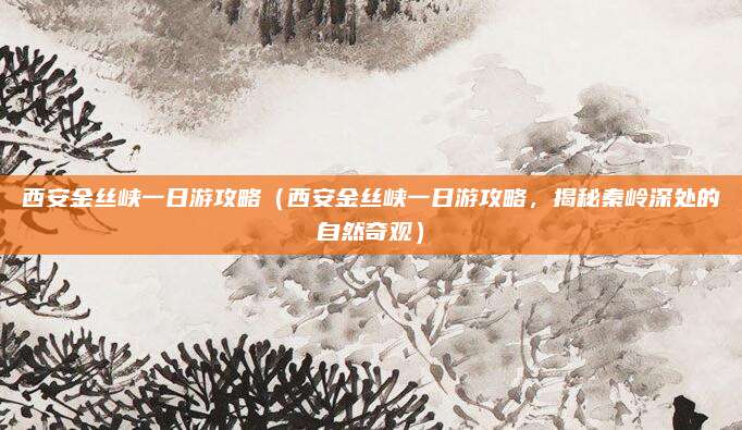 西安金丝峡一日游攻略(西安金丝峡一日游攻略,揭秘秦岭深处的自然奇观)