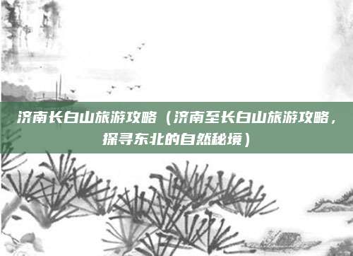济南长白山旅游攻略(济南至长白山旅游攻略,探寻东北的自然秘境)