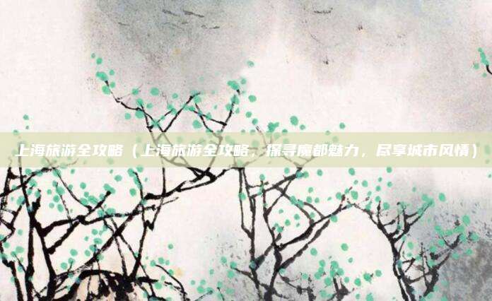 上海旅游全攻略(上海旅游全攻略,探寻魔都魅力,尽享城市风情)
