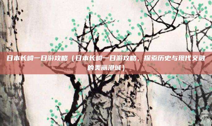 日本长崎一日游攻略(日本长崎一日游攻略,探索历史与现代交融的美丽港城)