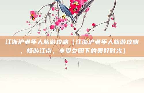江浙沪老年人旅游攻略(江浙沪老年人旅游攻略,畅游江南,享受夕阳下的美好时光)