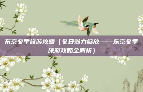 东京冬季旅游攻略(冬日魅力绽放——东京冬季旅游攻略全解析)