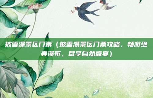 披雪瀑景区门票（披雪瀑景区门票攻略，畅游绝美瀑布，尽享自然盛宴）