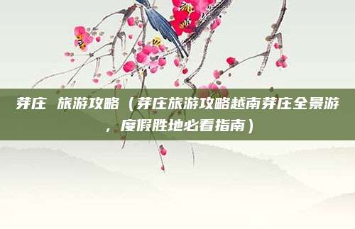 芽庄 旅游攻略(芽庄旅游攻略越南芽庄全景游,度假胜地必看指南)