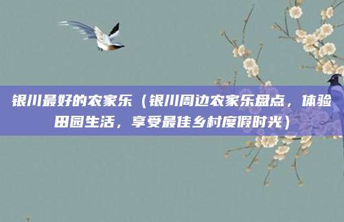 银川最好的农家乐(银川周边农家乐盘点,体验田园生活,享受最佳乡村度假时光)