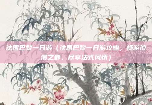 法国巴黎一日游(法国巴黎一日游攻略,畅游浪漫之都,尽享法式风情)