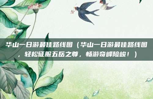 华山一日游最佳路线图(华山一日游最佳路线图,轻松征服五岳之尊,畅游奇峰险峻!)