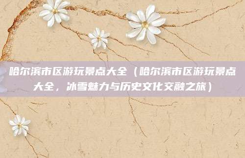 哈尔滨市区游玩景点大全(哈尔滨市区游玩景点大全,冰雪魅力与历史文化交融之旅)