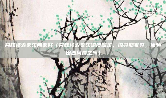 召稼楼农家乐那家好(召稼楼农家乐深度解析,探寻那家好,体验田园风情之旅)